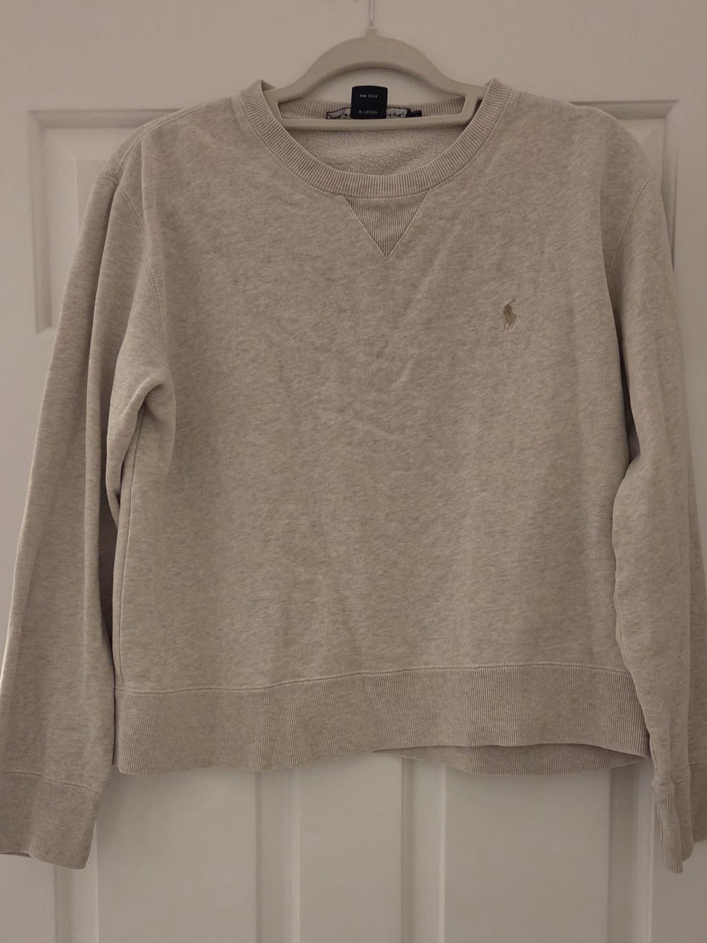 Ralph Lauren Sport Oatmeal Cream Heather Crewneck Sweatshirt Large 🪵✨
